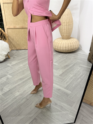 Premium Series Pileli Pembe Havuç Pantolon