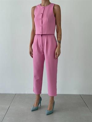 Premium Series Pileli Pembe Havuç Pantolon