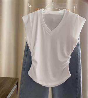 Premium V Yaka Düşük Kol Tasarım Tshirt