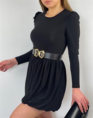 Sandy Kumaş Balon Etekli Elbise