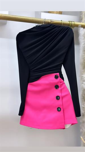 Sandy Kumaş Omuz Drapeli Tasarım Bluz 