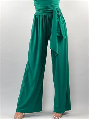 Sandy Kumaş Rahat Kalıp Kuşak Detaylı Pantolon