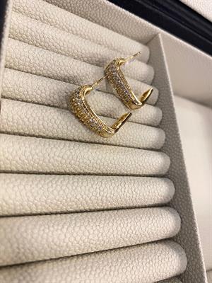 SB Xuping ZirkonTaşlı Köşeli Halka Küpe 