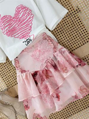 Şifon Kumaş Kat Kat Etek 