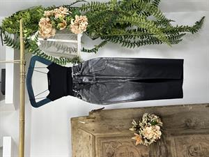 Sim Yıkamalı Yırtmaç Detaylı Uzun Jean Etek 