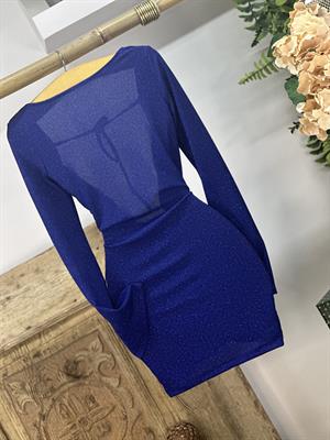 Simli Fcuro Kumaş Sırt Detaylı Tasarım Elbise