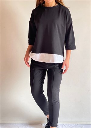 Tshirt Detay İki İplik Penye Kumaş Spor Takım