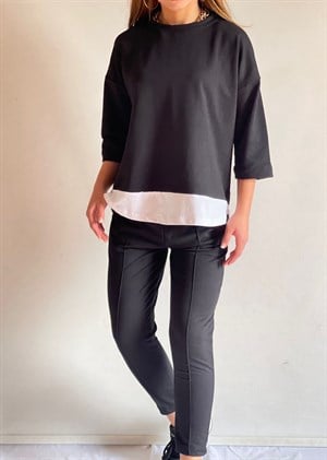 Tshirt Detay İki İplik Penye Kumaş Spor Takım