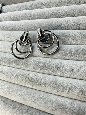 Üç Halkalı Sarmal Küpe 