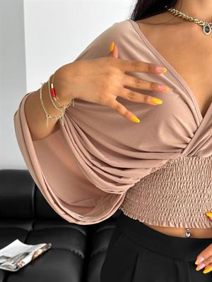 Vanezia Kumaş Yarasa Kol Gipeli Bluz