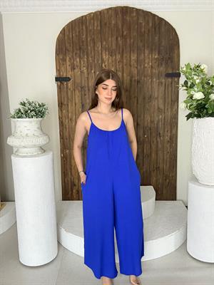 Viskon Kumaş Askılı Salaş Tulum