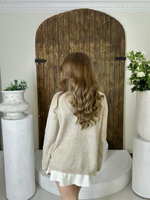 Yuvarlak Yaka Oversize Yumoş Triko Basic Kazak 