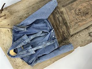 Zincir Detay Yıkamalı Jean Ceket