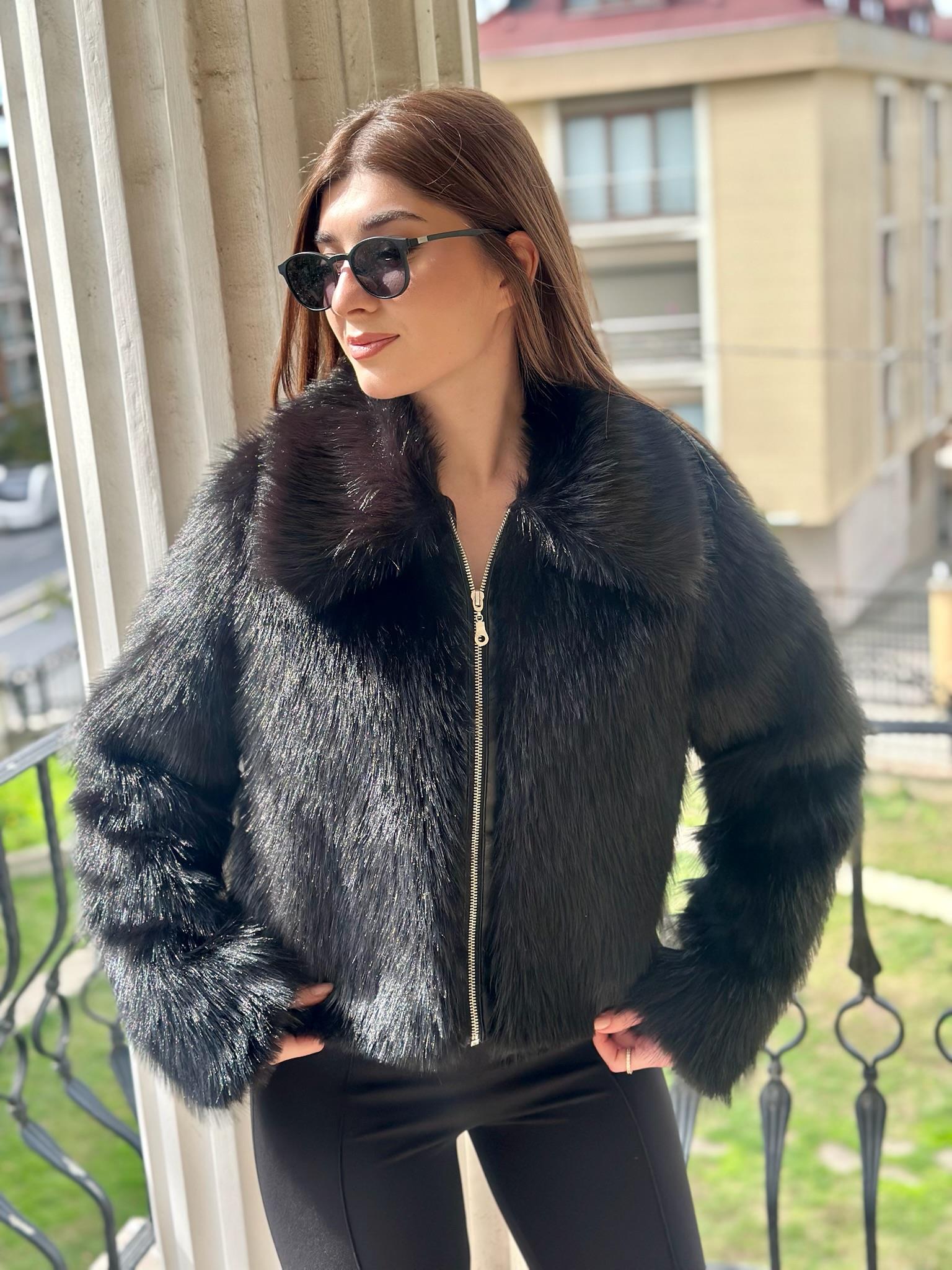 A Kalite Fermuarlı Kürk 