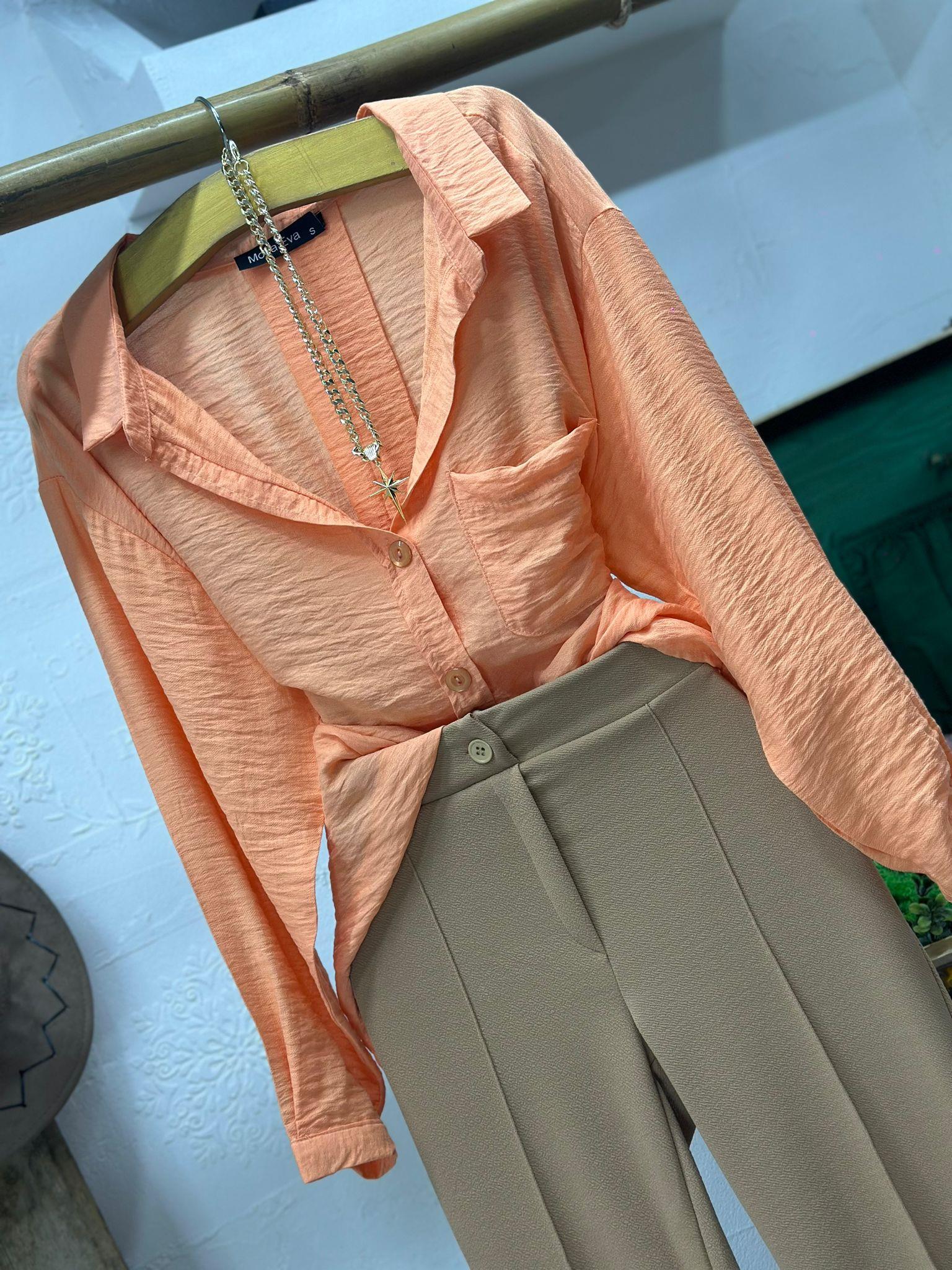 Bodrum Kumaş Tek Cepli Rahat Kalıp Gömlek 