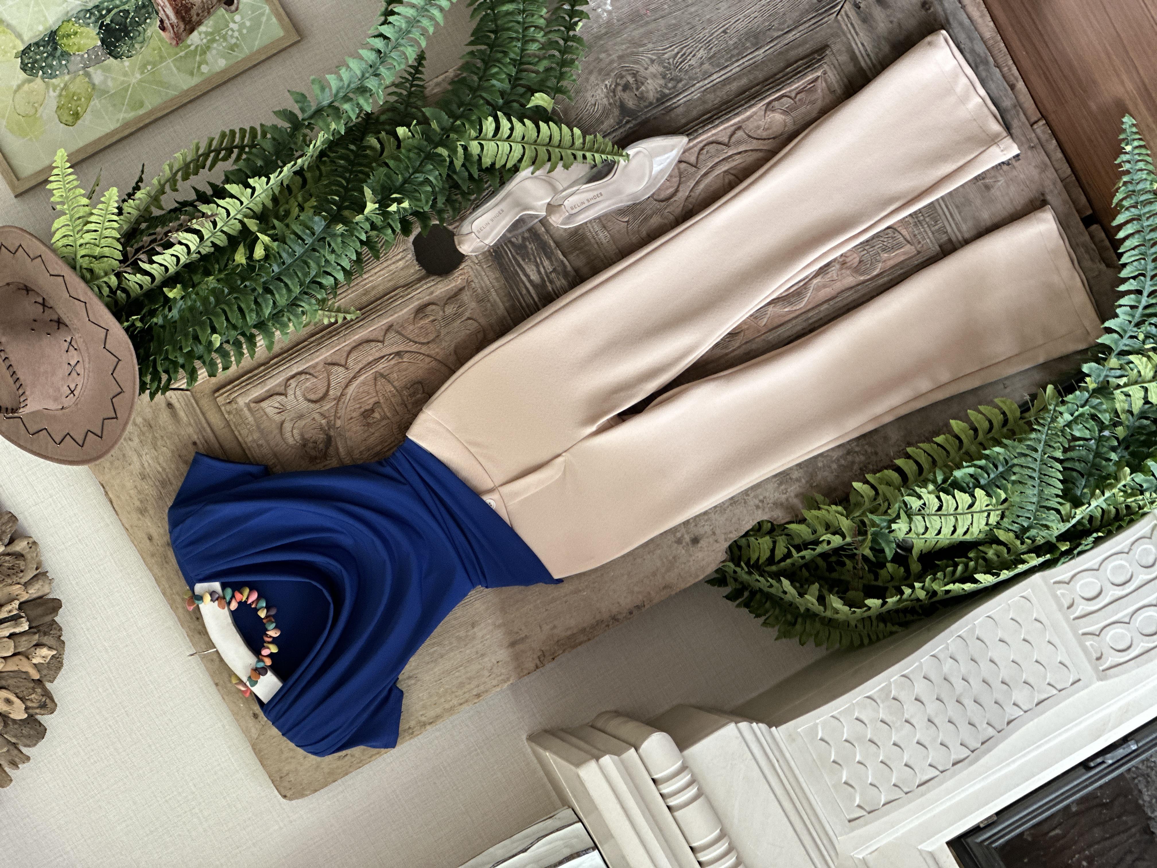 Crep Dokuma Kumaş Yüksel Bel Toparlayıcı Renkli Pantolon