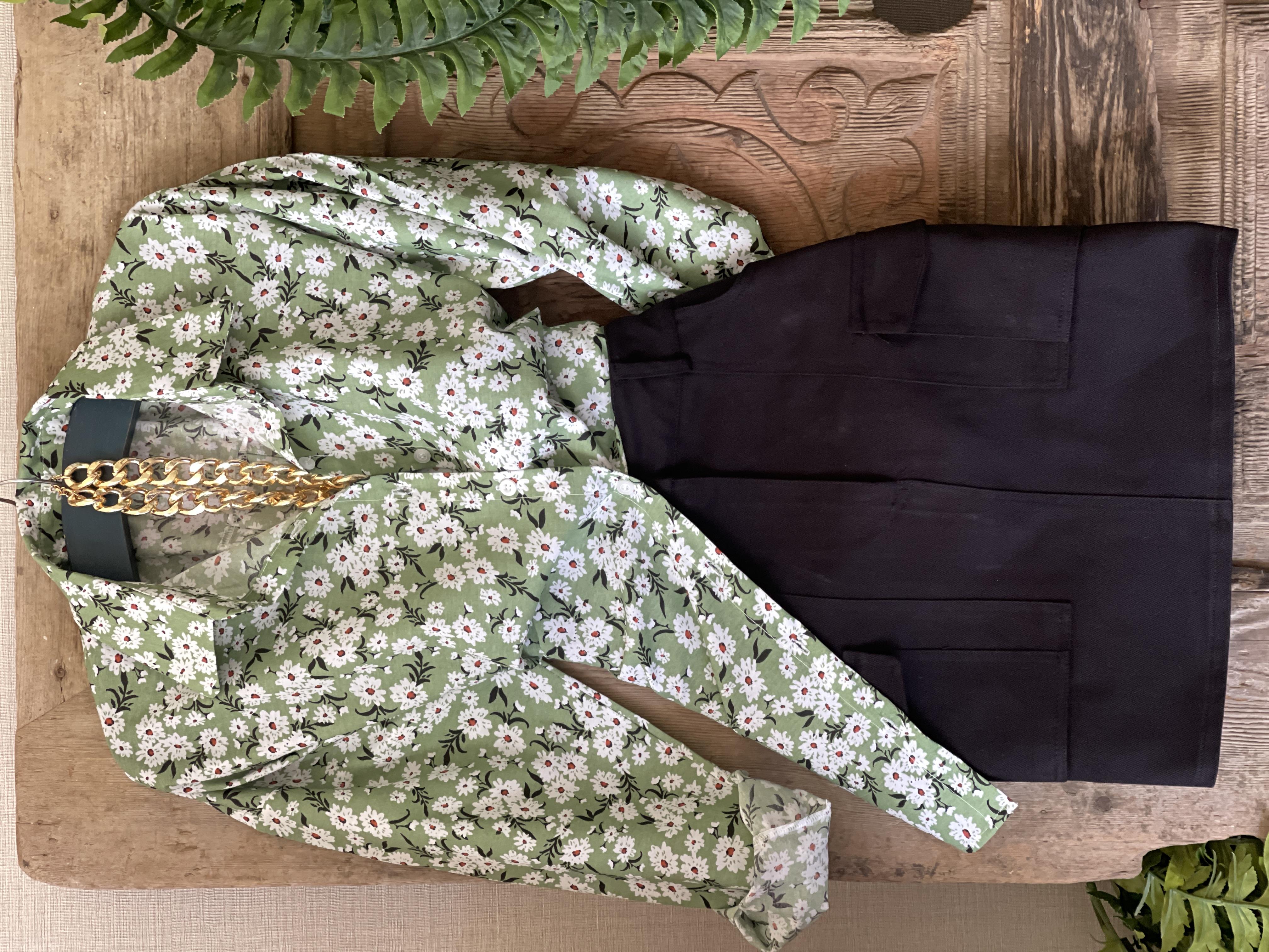 Gabardin Kumaş Kargo Cepli Mini Etek 