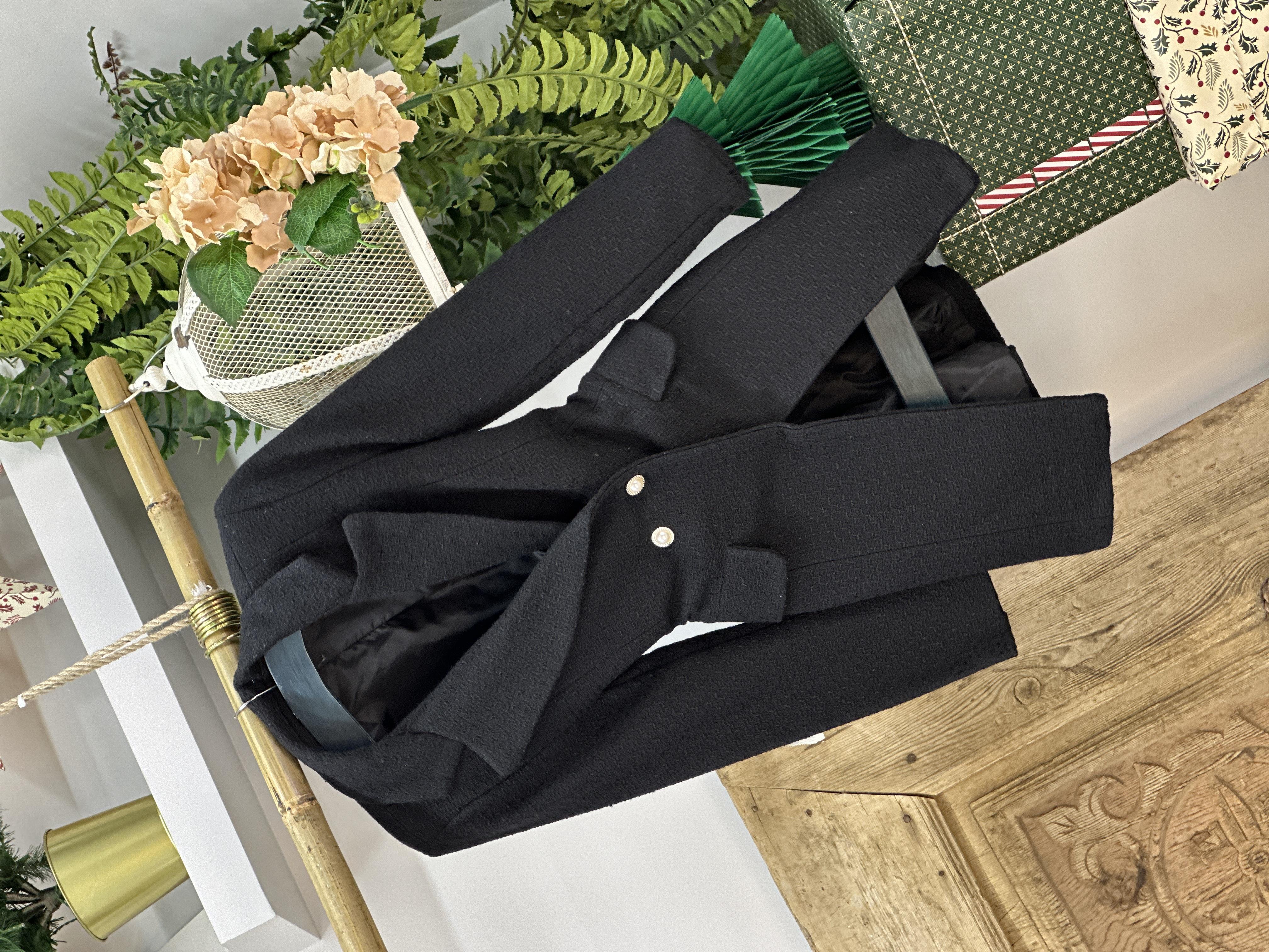 Gold Düğmeli Tuvit Kumaş Ceket  Elbise