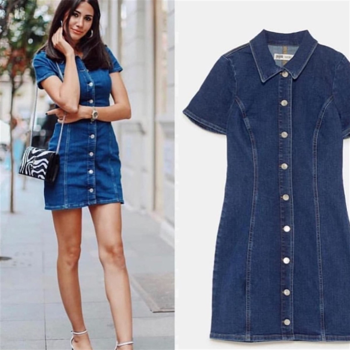 JEAN GÖMLEK ELBİSE