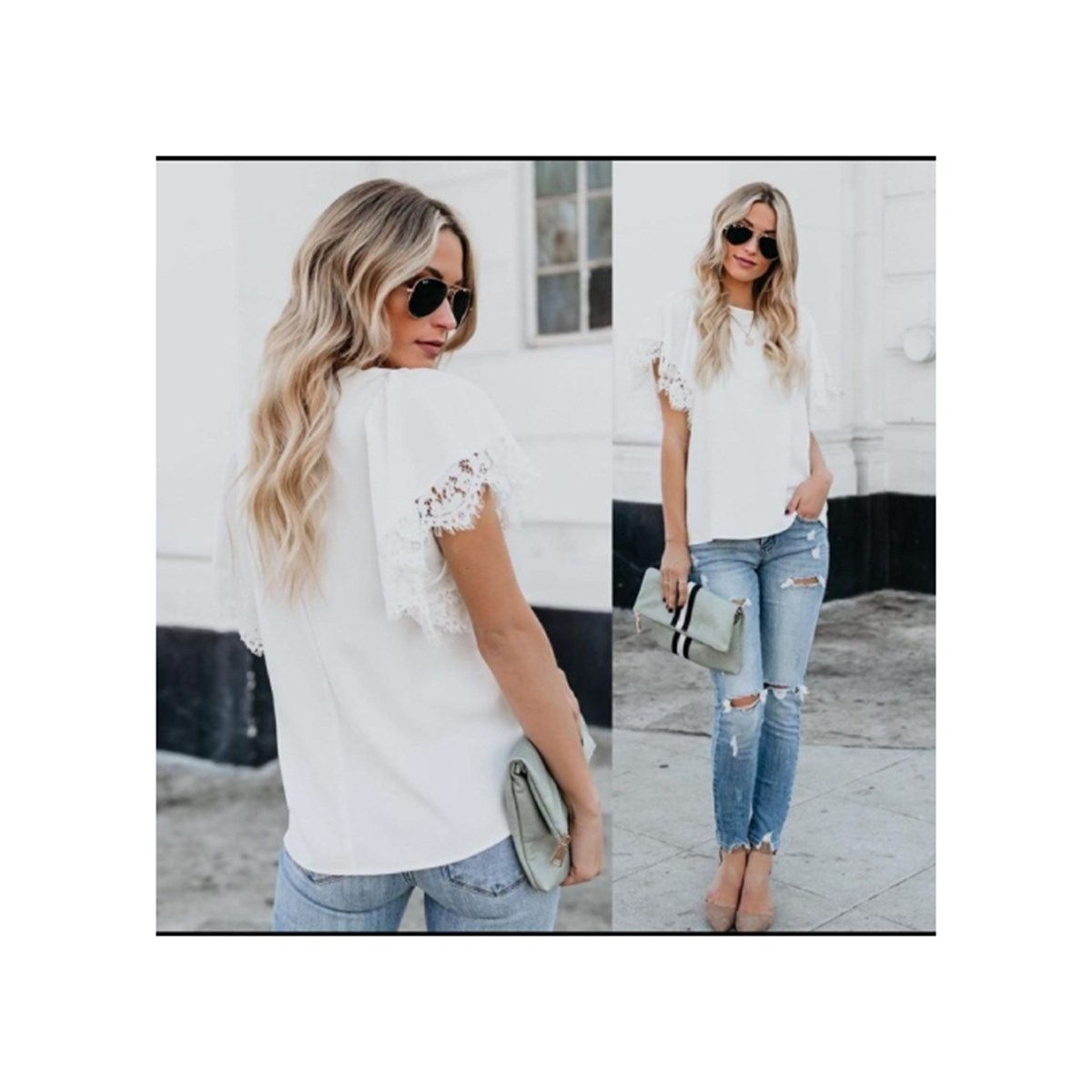 KOLLAR DANTELLİ BLUZ