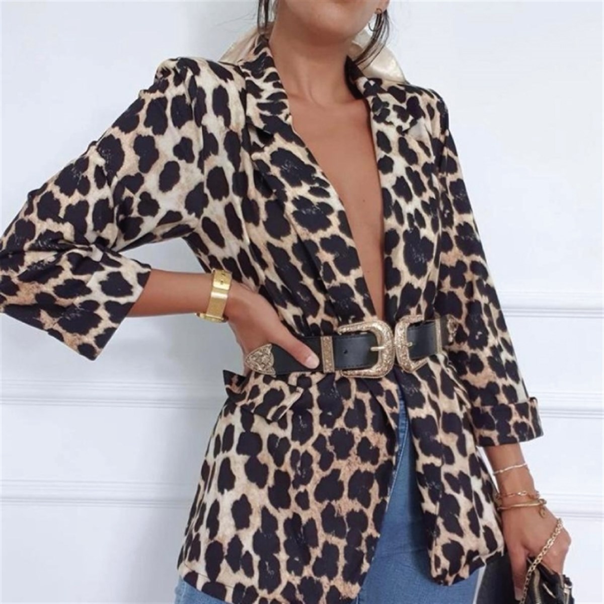 LEOPAR DESEN ASTARLI CEKET
