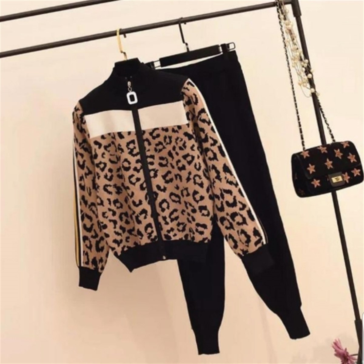 LEOPAR DESEN İKİLİ SPORTAKIM