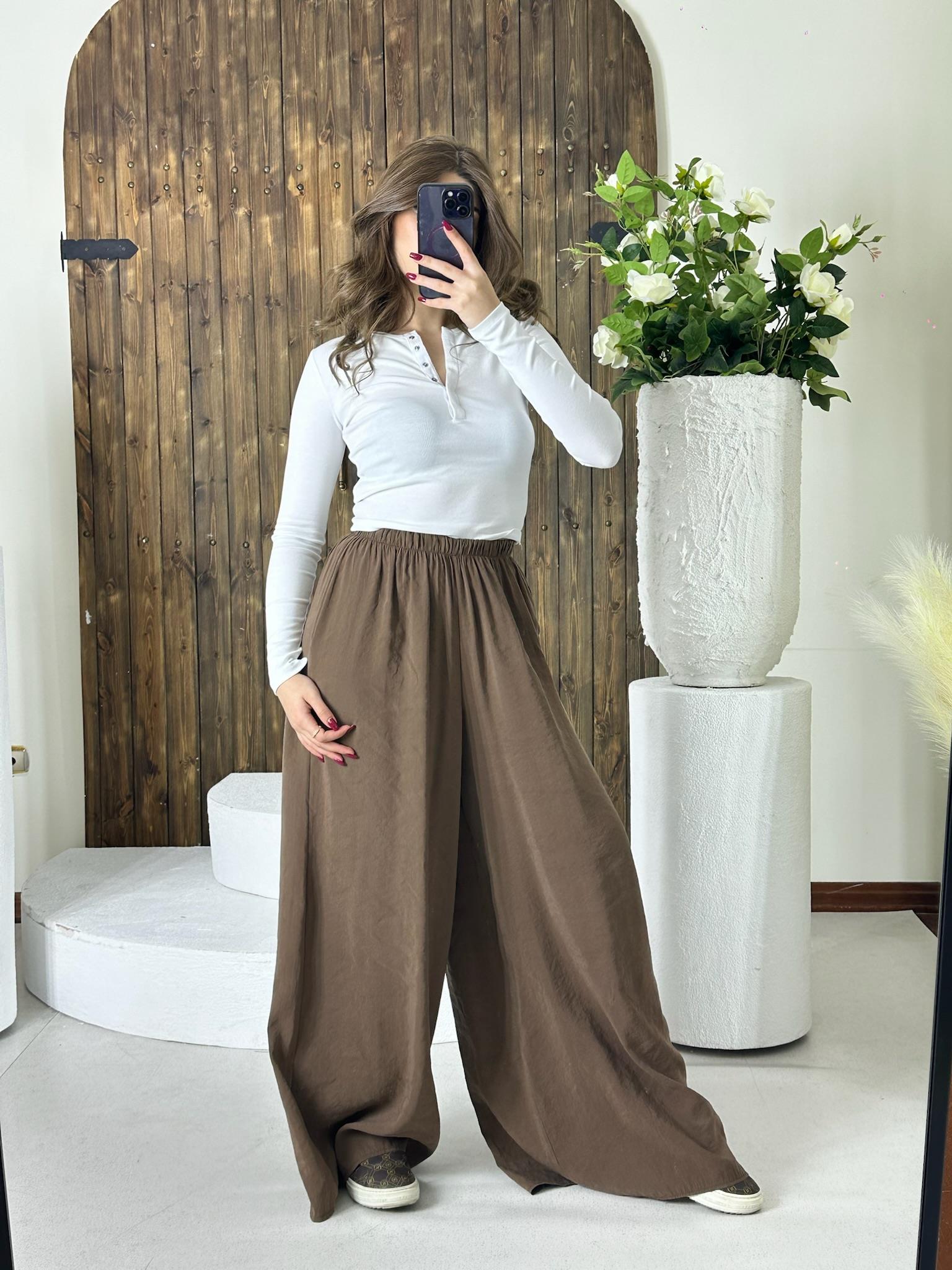 Premium Seri Trikoton Kumaş Beli Lastikli Rahat Pantolon 