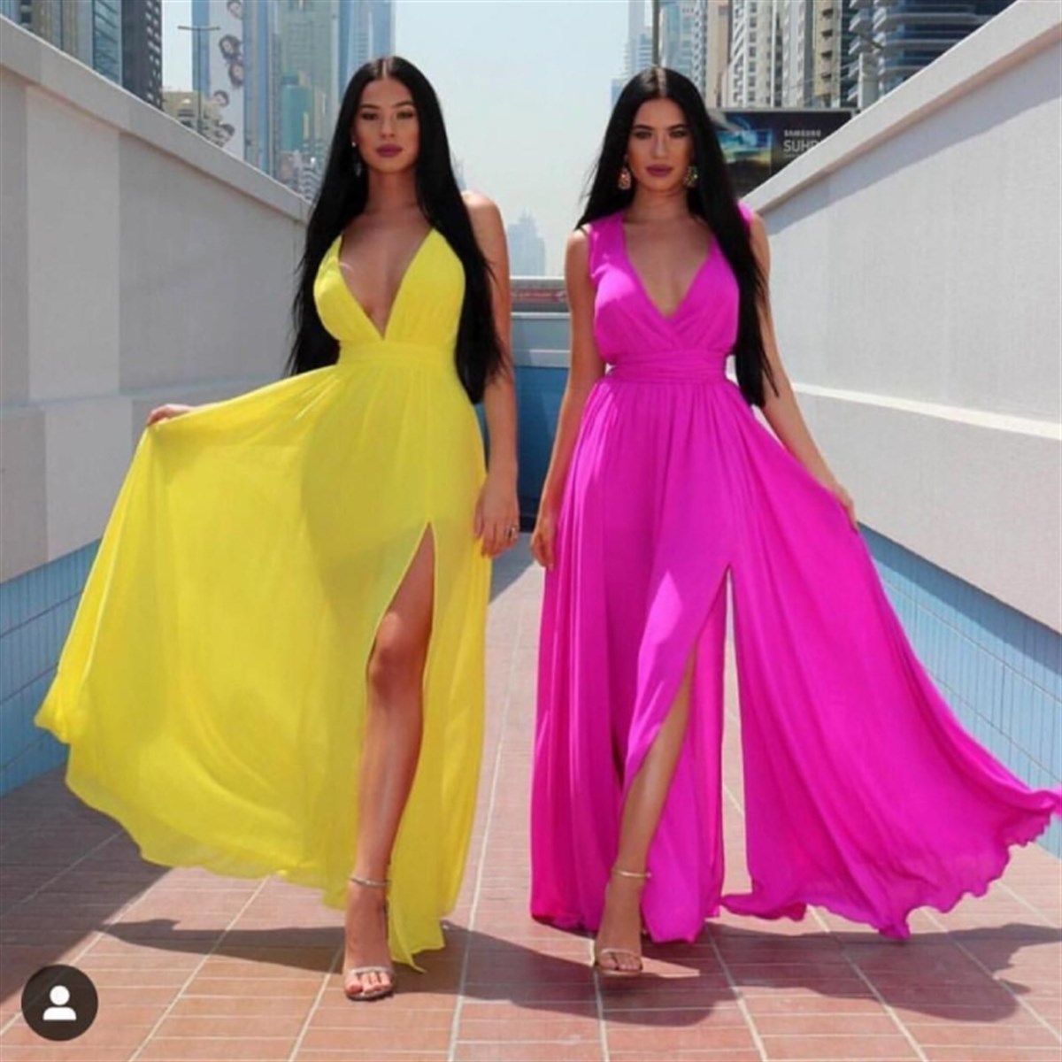 SANDY KUMAŞ NEON TASARIM ELBİSE ( ASTARLI )