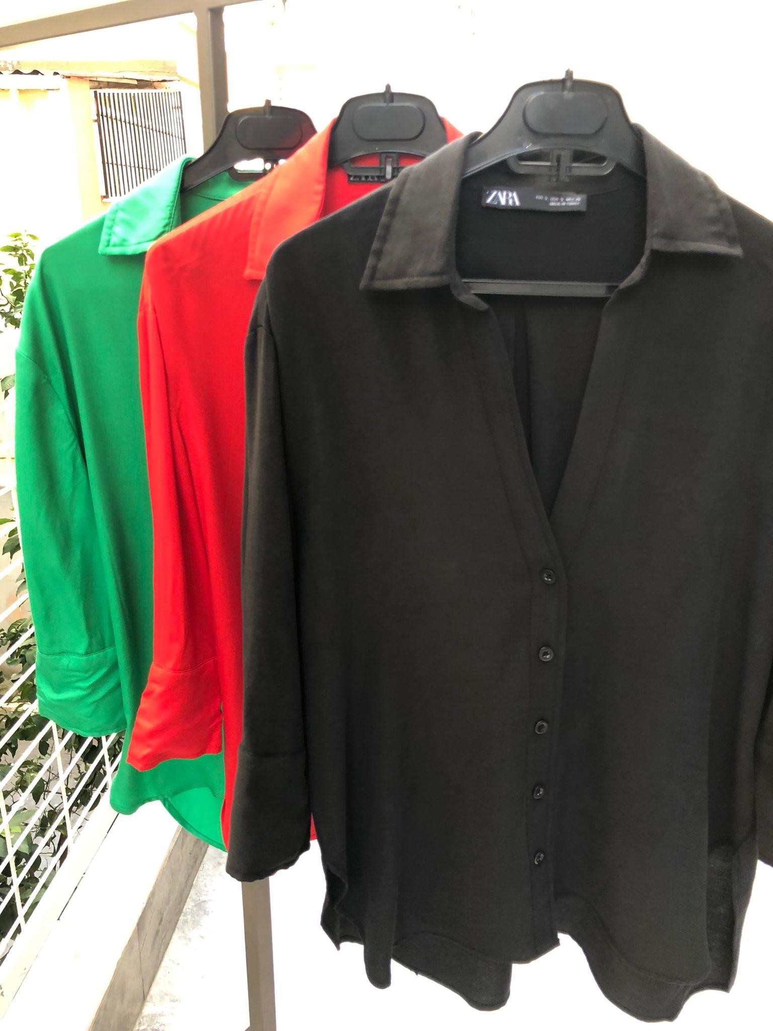 Saten Kumaş Fakir Kol Gömlek 