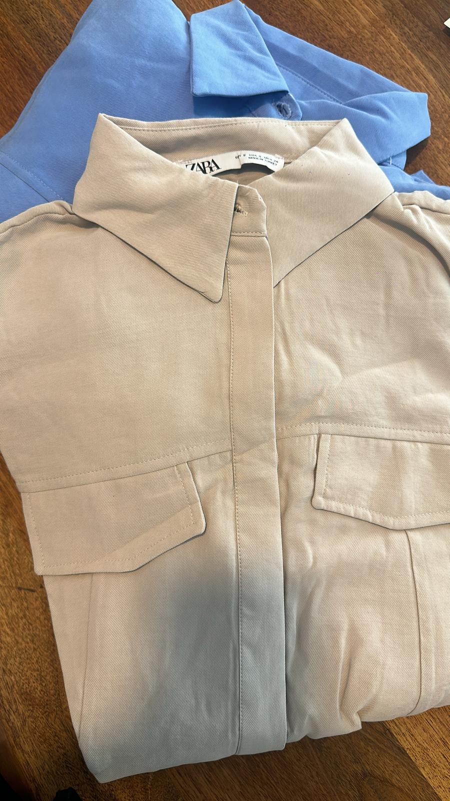 Trikoton Kumaş Kapak Cepli Kuşaklı Midi Boy Gömlek Elbise