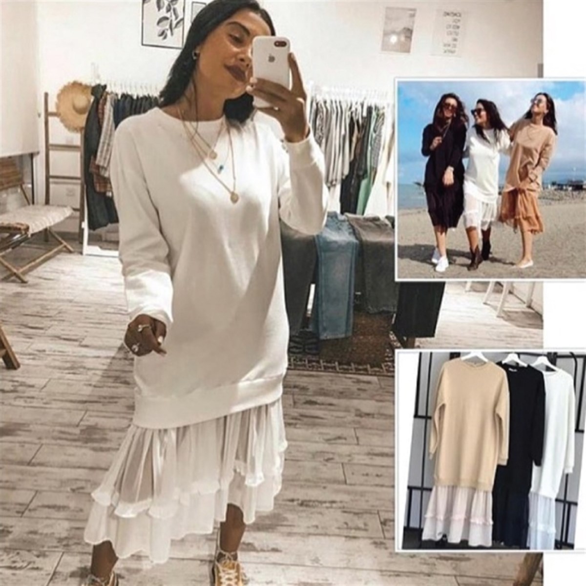 TÜLLÜ TRİKO SWEAT