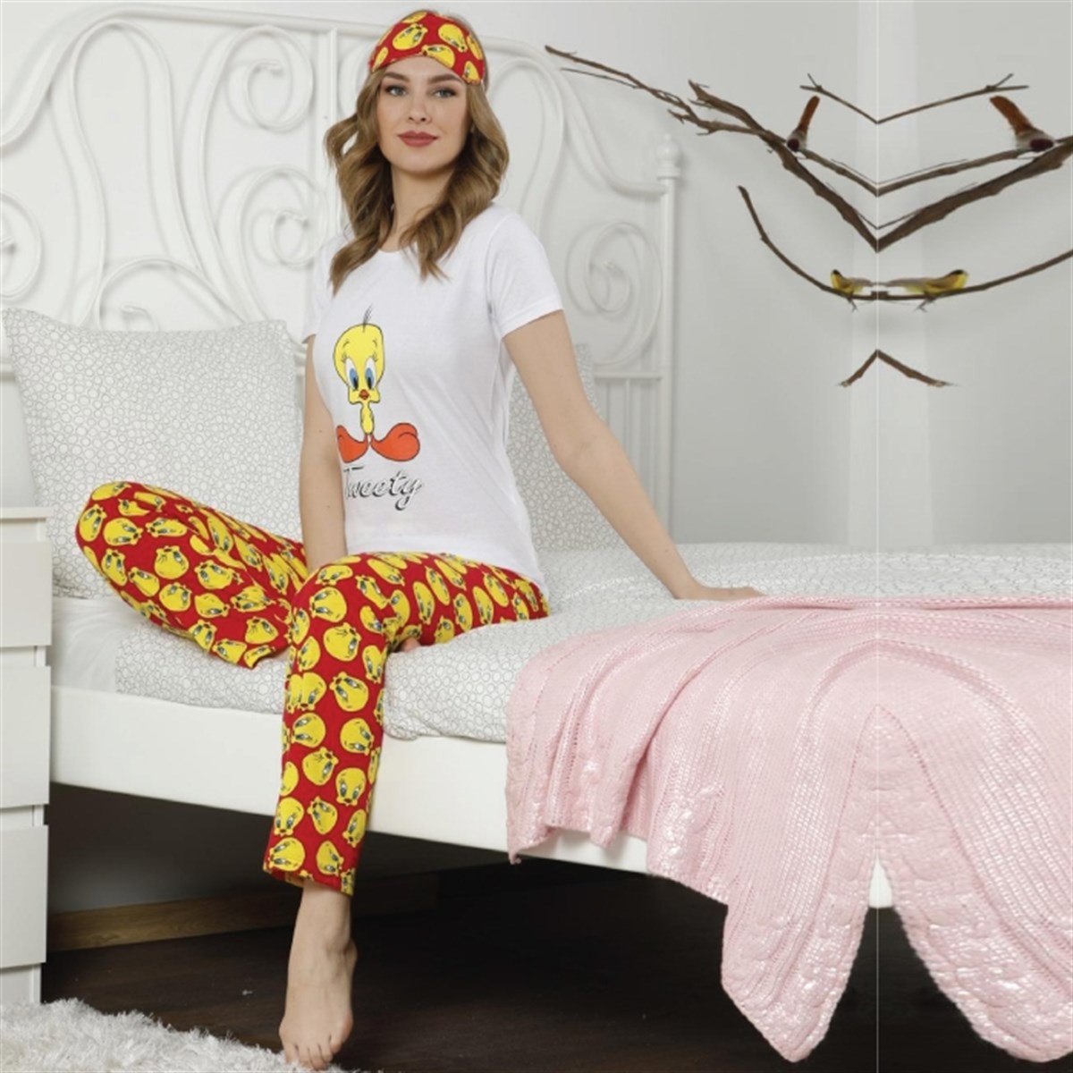 TWEETY 3 'LÜ PİJAMA TAKIMI