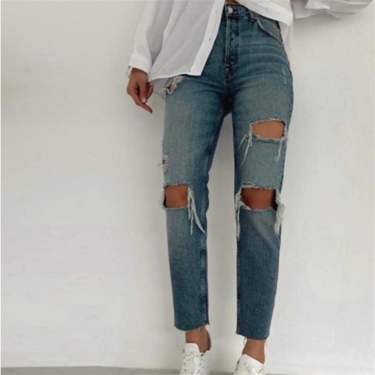 YIRTIKLI MOM JEAN 