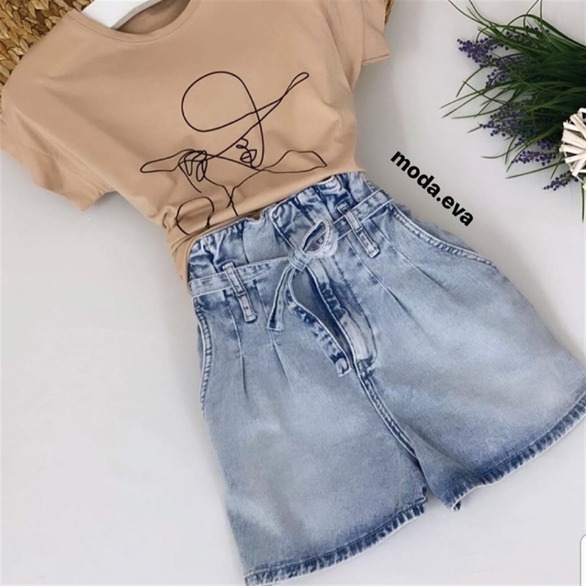 YÜKSEK BEL JEAN ŞORT