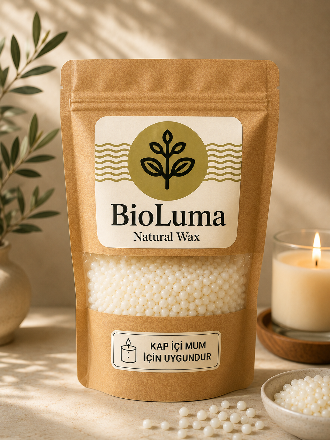  BioLuma Premium Soya Wax - Kap İçi Mumlar İçin Boncuk Form