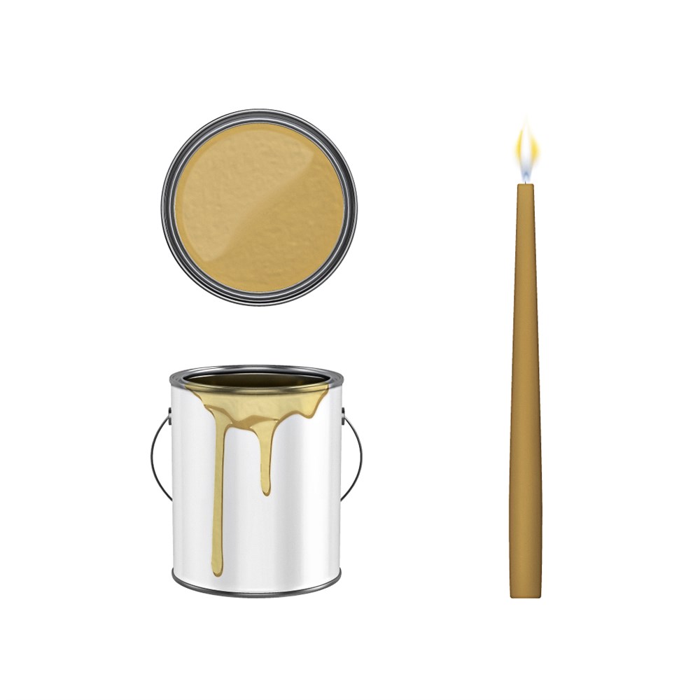 Açık Altın Likit Daldırma Varak Boya | Light Gold