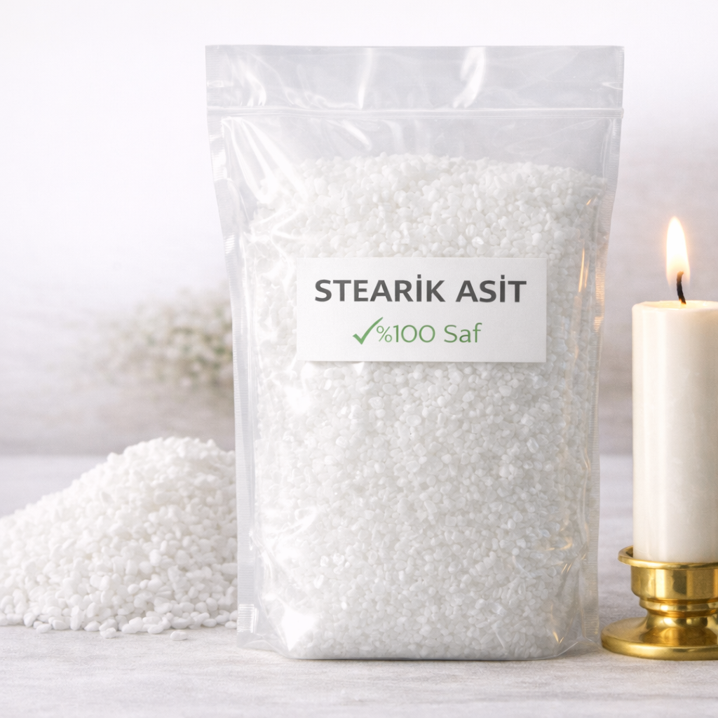 Stearik Asit – Mum Yapımı İçin Sertleştirici Katkı | Parlak ve Dayanıklı Mumlar