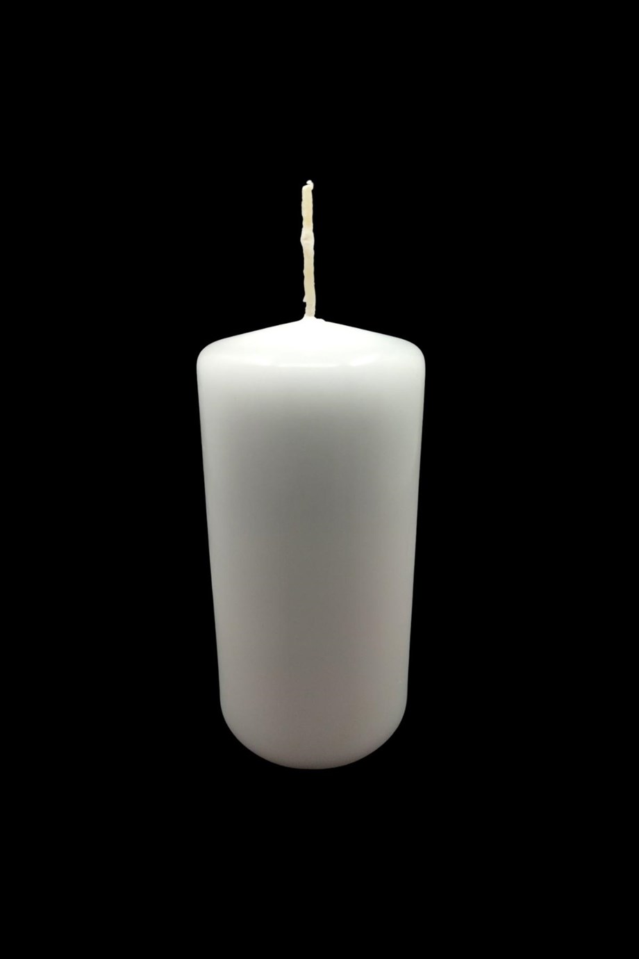 Tekli Silindir Beyaz Mum | 50x100 mm
