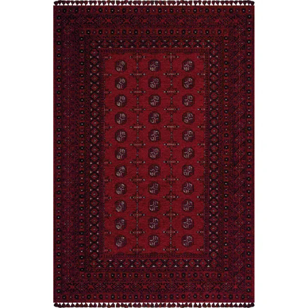 Kırmızı V03 Afgan Dokuma Kilim Halı