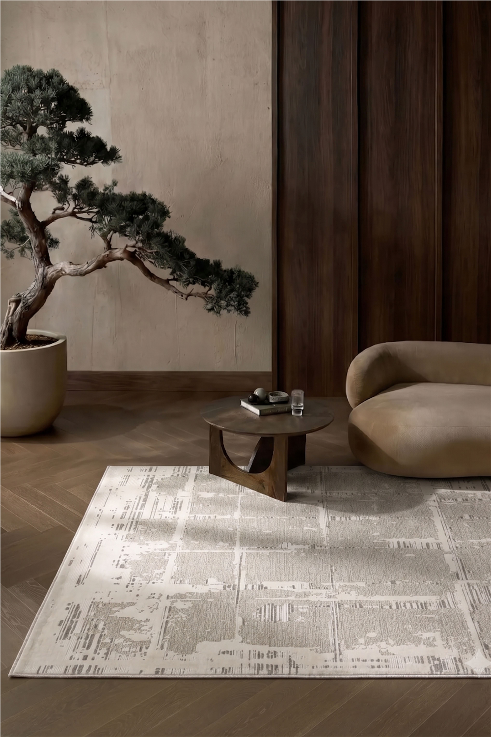 Mono Luxe 4041 Krem - Makine Halısı
