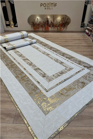 Bej Gold Rono Deri Halı