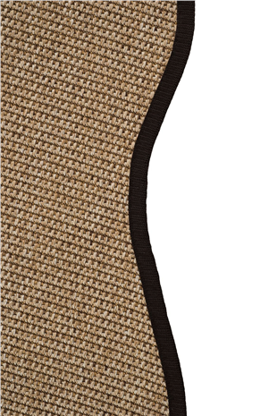 Canvas 2 Suit SU03 Jut Cotton Bordure 10 Black Amorf Sisal Halı