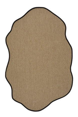 Canvas 2 Suit SU03 Jut Cotton Bordure 10 Black Amorf Sisal Halı