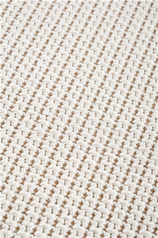 Canvas 3 Suit SU01 Cream Cotton Bordure 01 White Amorf Sisal Halı