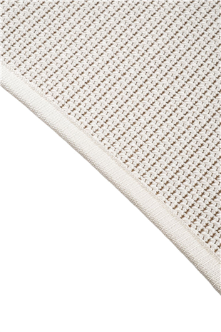 Canvas 3 Suit SU01 Cream Cotton Bordure 01 White Amorf Sisal Halı