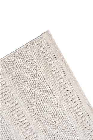 Marie MR01 Cream Makrome Dokumalı Makine Halısı
