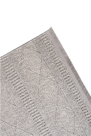 Marie MR01 Grey Makrome Dokumalı Makine Halısı