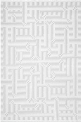 Nova - Maze Takma Saçaklı Modern Oturma Odası, Antre ve Mutfak Halısı