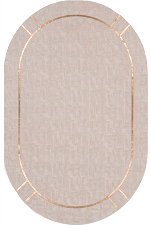 Pembe Rose Rono Deri Oval Halı