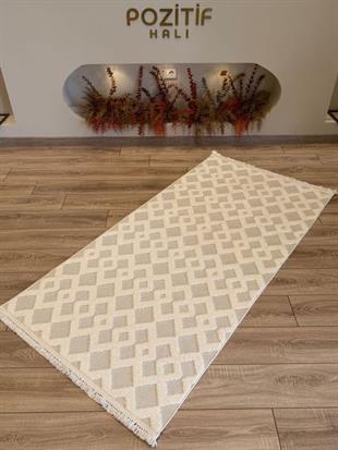 Polo Serisi Örgü İplikli Bohem Desenli Makine Halısı